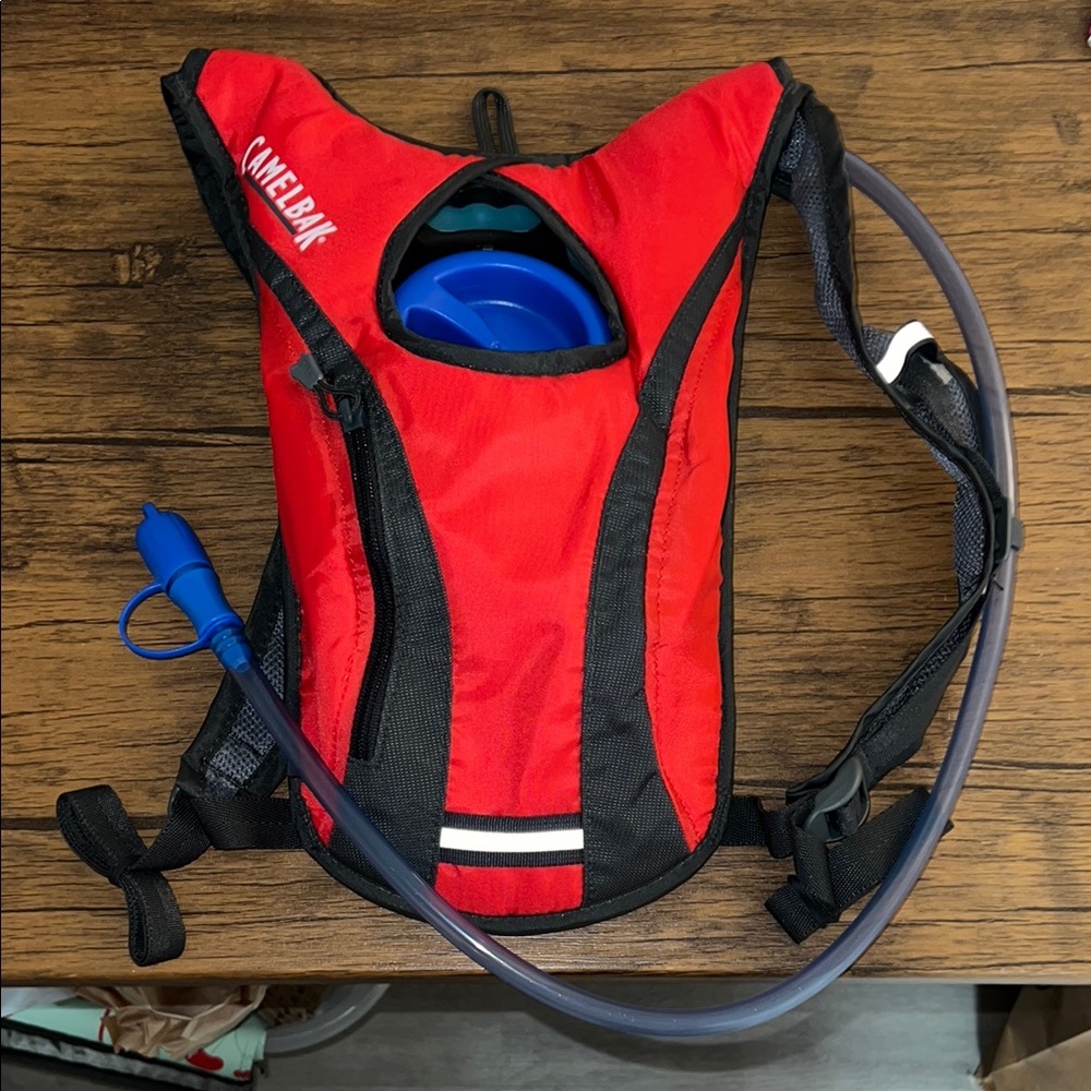 CamelBak Red and Black Hydration Backpack with Blue Tube- OS‎